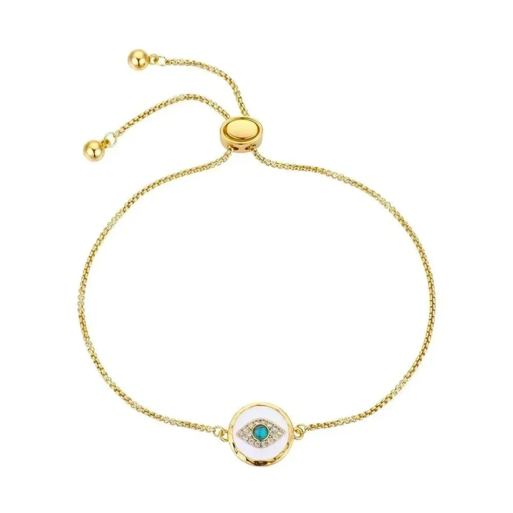 Eye Coin Adjustable Bolo Bracelet